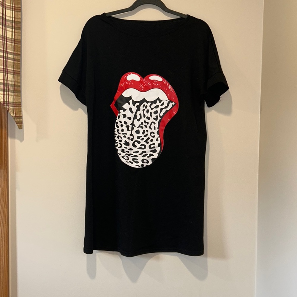 Rolling Stones Cheetah T-Shirt Dress